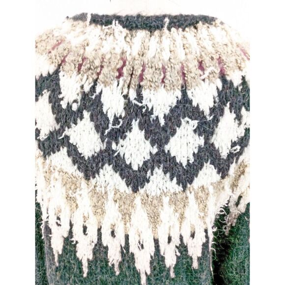 Cynthia Rowley Women Long Sleeve Scoop Neck Open-Knit Sweater Heathered Black Si - Picture 8 of 14